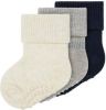 NAME IT BABY sokken set van 3 beige/grijs/donkerblauw online kopen