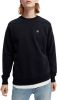 Scotch and Soda Truien Essentials Organic cotton felpa crewneck sweatshirt Blauw online kopen