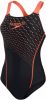 Speedo eco medley logo medalist badpak zwart/rood dames online kopen