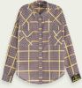 Scotch & Soda Geruit western overhemd met lange mouwen van een katoenmix online kopen