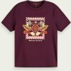 Scotch & Soda Katoenen T-shirt met korte mouwen en borduursels online kopen