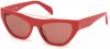 EMILIO PUCCI Mint Women Red Sunglasses Ep0111 5566Y , Rood, Dames online kopen