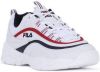 Lage Sneakers Fila ray low wmn white/navy/red online kopen
