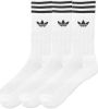 Adidas Originals Kousen Solid Crew 3 Pak Wit/Zwart online kopen