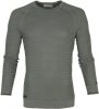 Cast Iron fijngebreide trui met textuur grijsgroen online kopen