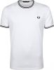 Fred Perry Tipped Ringer T Shirt Heren White/Black Heren online kopen