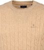 Gant Kabelgebreide pullover van lamswol online kopen