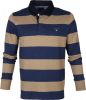 GANT Regular Fit Polo shirt bruin/blauw, Horizontale strepen online kopen
