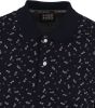 Scotch & Soda Donkerblauwe Casual Overhemd Printed Pique Polo In Organic Cotton online kopen