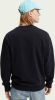 Scotch and Soda Truien Essentials Organic cotton felpa crewneck sweatshirt Blauw online kopen