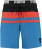 Puma Zwembroeken Swim Heritage Stripe Mid Shorts 1P Blauw online kopen