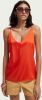 Scotch and Soda Tops Jersey Tank Top With Woven Front Oranje online kopen