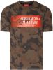 Aeronautica militare T shirt 1950J535 , Groen, Heren online kopen