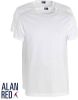 Alan Red Derby Regular Fit T Shirt ronde hals Dubbel pak wit, Effen online kopen