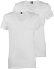 Alan Red Dean slim fit T shirt met diepe V hals in 2 pack online kopen