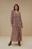 By-bar by bar Rosa gelaagde maxi jurk met print en pofmouw online kopen