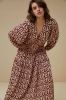By-bar by bar Rosa gelaagde maxi jurk met print en pofmouw online kopen