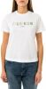 Calvin klein JEANS T shirt met logo en borduursels wit/groen/paars online kopen