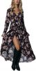 Colourful Rebel Maya paisley wrap maxi dress black online kopen