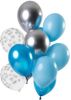 Feestbazaar Ballonnen Set Aquamarine Metallic Premium 30cm(12st ) online kopen