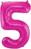 Feestbazaar Roze Folieballon Cijfer 5 86 cm online kopen