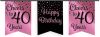 Paper Dreams Vlaggenlijn Hb 40 Jaar 6 Meter Karton Roze/zwart online kopen