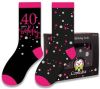 Confetti Sokken 40 jaar pink(2 paar ) online kopen