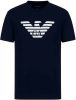 Emporio Armani men's short sleeve t shirt crew neckline jumper , Blauw, Heren online kopen