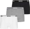 Boss Boxershort Trunk 3P met in kleur bijpassende weefband(3 stuks ) online kopen