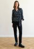Modström gebloemde geweven overslag top Ness van gerecycled polyester zwart/lila online kopen