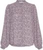 MSCH Copenhagen gebloemde semi transparante blouse Hedda Rikkelie van gerecycled polyester roze/zwart online kopen