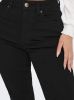 ONLY cropped high waist straight fit jeans Emily met biologisch katoen zwart online kopen