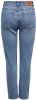 ONLY cropped high waist straight fit jeans ONLEMILY blue medium denim online kopen
