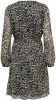 ONLY semi transparante jurk ONLCERA met panterprint en ceintuur bruin/zwart online kopen