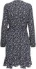 ONLY gebloemde wikkeljurk ONLCARLY donkerblauw/gebroken wit online kopen