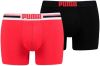 PUMA Boxershorts Logo 2 Pack Rood/Zwart online kopen