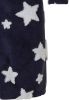 Rebelle fleece badjas met ritssluiting en sterren donkerblauw/wit online kopen