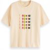 Scotch & Soda 161713 1551 boxy fit short sleeve tee with graphic soft peach pink online kopen