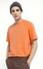 Scotch and Soda T shirts Classic solid organic cotton jersey crewneck t shirt Oranje online kopen