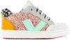 Shoesme UR22S043 F leren sneakers met glitters roze/multi online kopen