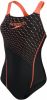 Speedo eco medley logo medalist badpak zwart/rood dames online kopen