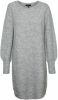 VERO MODA gemêleerde fijngebreide jurk VMSIMONE van gerecycled polyester grijs online kopen