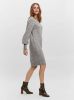 VERO MODA gemêleerde fijngebreide jurk VMSIMONE van gerecycled polyester grijs online kopen