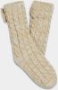 Ugg Laila sokken met strik en fleece voering voor Dames in Cream, Acrylmix online kopen
