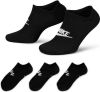 Nike Sportswear Everyday Essentials Onzichtbare sokken(3 paar) Zwart online kopen