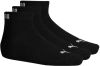 PUMA Enkelsokken Quarter Plain 3 Pak Zwart/Wit online kopen