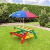 AXI Nick Picknicktafel Voor Kinderen In Regenboog Kleuren Met Parasol Picknick Tafel Van Hout In Diverse Kleuren online kopen
