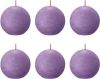 Bolsius Bolkaarsen Shine 6 st rustiek 76x190 mm levendig violet online kopen