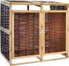 VIDAXL Containerberging dubbel grenenhout en wicker online kopen