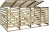 VIDAXL Containerberging vierdubbel 240 L ge&#xEF, mpregneerd grenenhout online kopen